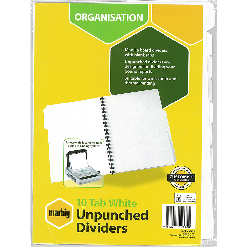 Unpunched Dividers