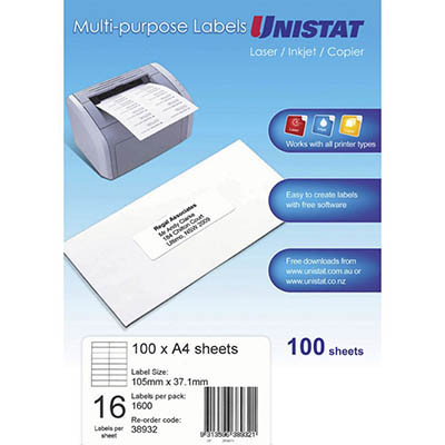 Unistat Multipurpose Labels