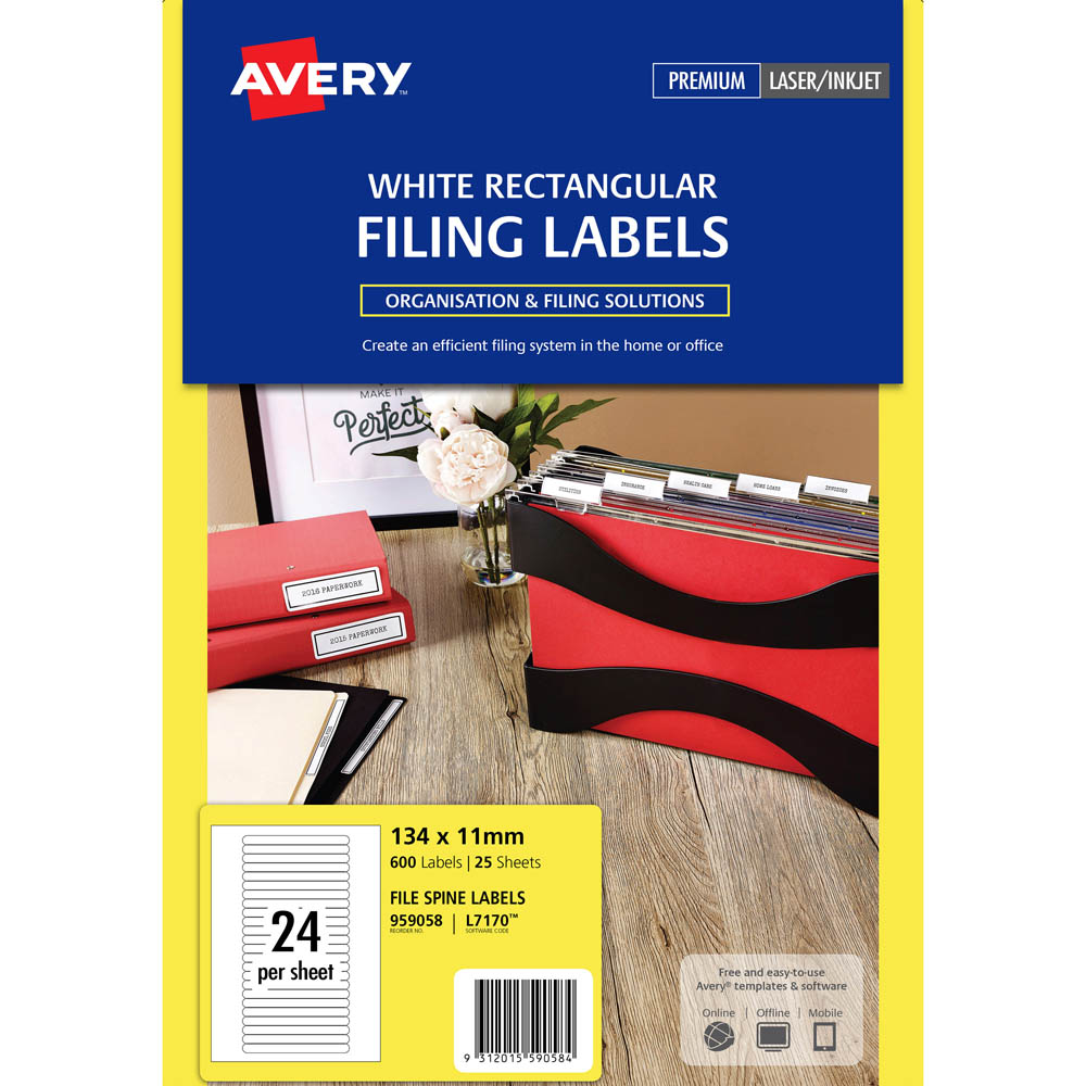 Laser Filing Labels